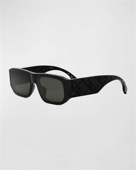 fendi logo rectangle acetate sunglasses|fendi monogram sunglasses.